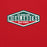 Close-up view of The Woodlands High School Highlanders Red Classic Unisex Sweatshirt 009