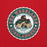 Close-up view of The Woodlands High School Highlanders Red Classic Unisex Sweatshirt 216