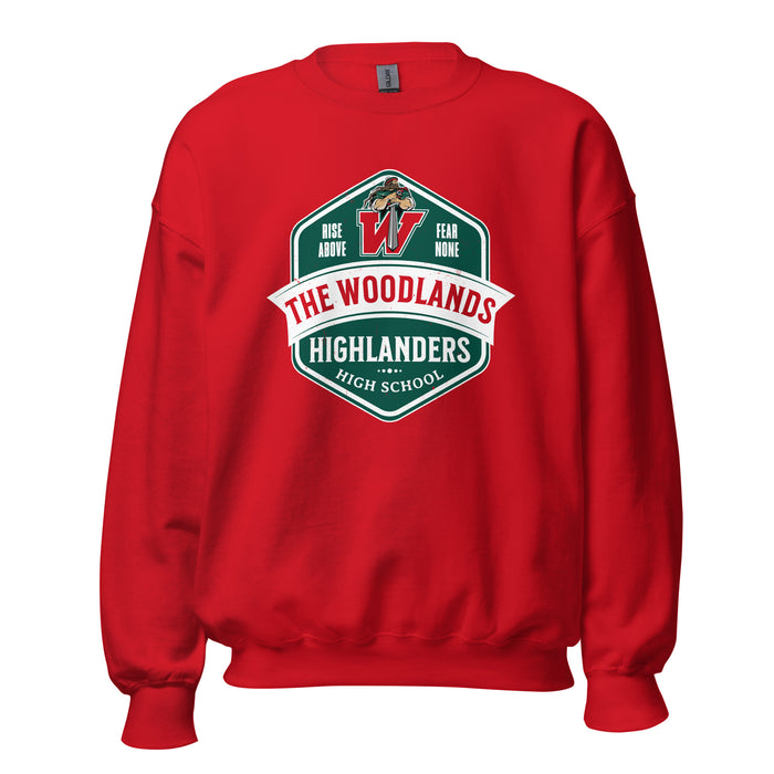 The Woodlands High School Highlanders Red Classic Unisex Sweatshirt 209