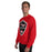 Man wearing Tomball High School Cougars Red Classic Unisex Sweatshirt 225