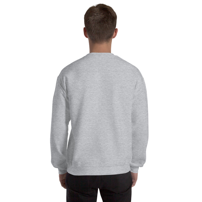 Back view of The Woodlands High School Highlanders Grey Classic Unisex Sweatshirt 218