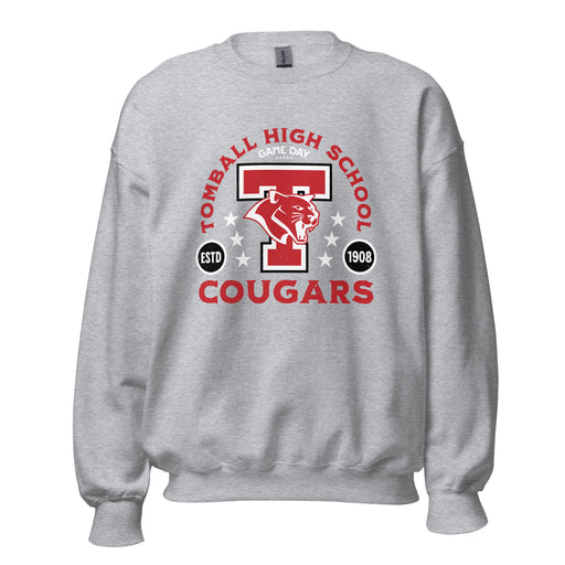 Tomball High School Cougars Grey Classic Unisex Sweatshirt 208