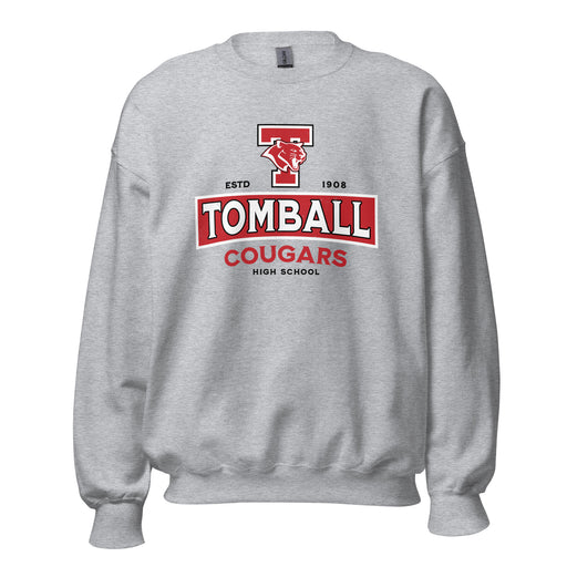 Tomball High School Cougars Grey Classic Unisex Sweatshirt 202
