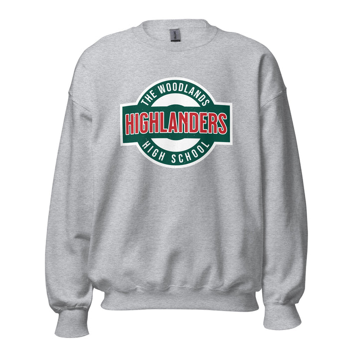 The Woodlands High School Highlanders Grey Classic Unisex Sweatshirt 011