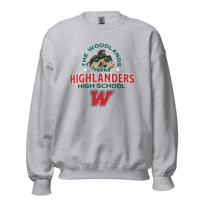 he Woodlands High School Highlanders Grey Classic Unisex Sweatshirt 222