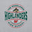 Close-up view of The Woodlands High School Highlanders Grey Classic Unisex Sweatshirt 218