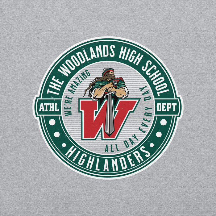 The Woodlands High School Highlanders Grey Classic Unisex Sweatshirt 224