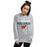 Woman wearing The Woodlands High School Highlanders Grey Classic Unisex Sweatshirt 017