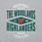 Close-up view of The Woodlands High School Highlanders Grey Classic Unisex Sweatshirt 210
