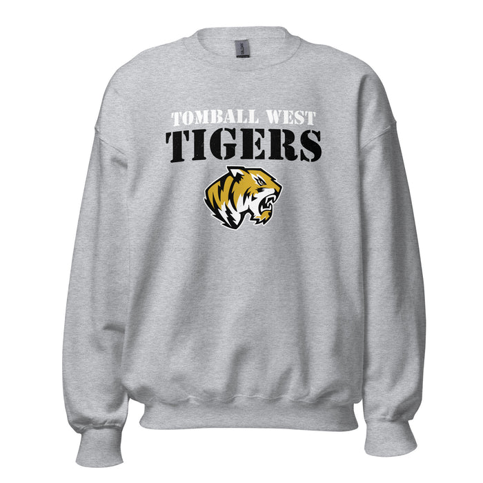 Tomball West High School Tigers Grey Classic Unisex Sweatshirt 017