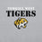 Close-up view of Tomball West High School Tigers Grey Classic Unisex Sweatshirt 017