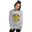 Woman wearing Tomball West High School Tigers Grey Classic Unisex Sweatshirt 203