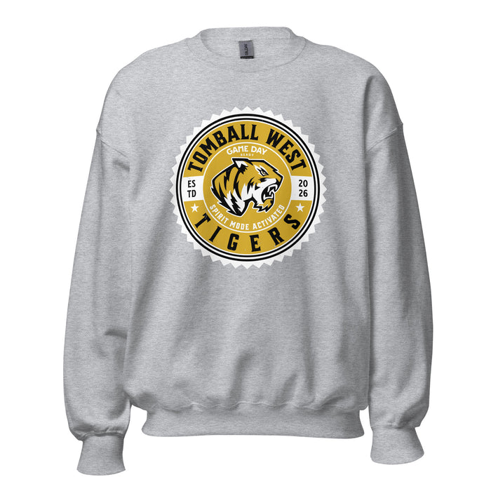 Tomball West High School Tigers Grey Classic Unisex Sweatshirt 203