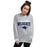 Woman wearing Tomball Memorial High School Wildcats Grey Classic Unisex Sweatshirt 234