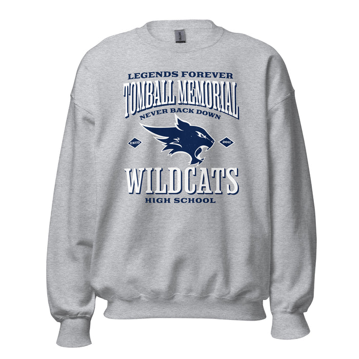 Tomball Memorial High School Wildcats Grey Classic Unisex Sweatshirt 230