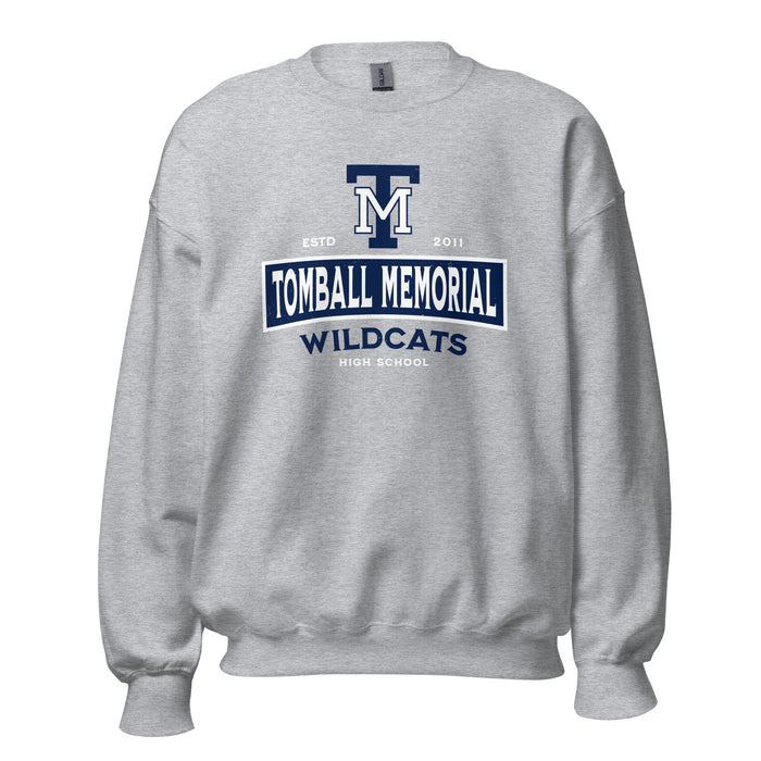 Tomball Memorial High School Wildcats Grey Classic Unisex Sweatshirt 202