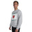 Man wearing The Woodlands High School Highlanders Grey Classic Unisex Sweatshirt 223
