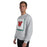 Man wearing The Woodlands High School Highlanders Grey Classic Unisex Sweatshirt 235