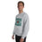 Man wearing The Woodlands High School Highlanders Grey Classic Unisex Sweatshirt 210