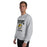 Man wearing Tomball West High School Tigers Grey Classic Unisex Sweatshirt 213