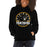 Woman wearing a Klein Oak High School Panthers Black Classic Unisex Hoodie 04