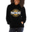 Woman wearing a Klein Oak High School Panthers Black Classic Unisex Hoodie 11