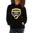 Woman wearing a Klein Oak High School Panthers Black Classic Unisex Hoodie 14