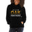 Woman wearing a Klein Oak High School Panthers Black Classic Unisex Hoodie 24