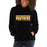 Woman wearing a Klein Oak High School Panthers Black Classic Unisex Hoodie 25