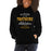 Woman wearing a Klein Oak High School Panthers Black Classic Unisex Hoodie 34