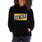 Woman wearing a Klein Oak High School Panthers Black Classic Unisex Hoodie 84