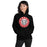 Woman wearing a Tomball High School Cougars Black Classic Unisex Hoodie 02