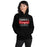 Woman wearing a Tomball High School Cougars Black Classic Unisex Hoodie 05