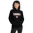 Woman wearing a Tomball High School Cougars Black Classic Unisex Hoodie 07