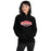 Woman wearing a Tomball High School Cougars Black Classic Unisex Hoodie 09