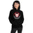 Woman wearing a Tomball High School Cougars Black Classic Unisex Hoodie 19