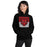 Woman wearing a Tomball High School Cougars Black Classic Unisex Hoodie 27