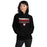 Woman wearing a Tomball High School Cougars Black Classic Unisex Hoodie 29