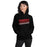 Woman wearing a Tomball High School Cougars Black Classic Unisex Hoodie 32