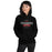 Woman wearing a Tomball High School Cougars Black Classic Unisex Hoodie 44