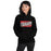 Woman wearing a Tomball High School Cougars Black Classic Unisex Hoodie 84