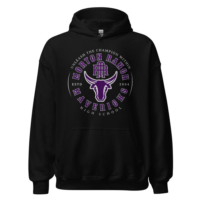 Morton Ranch High School Mavericks Black Classic Unisex Hoodie 203