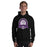 Man wearing a Morton Ranch High School Mavericks Black Classic Unisex Hoodie 206