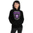 Woman wearing a Morton Ranch High School Mavericks Black Classic Unisex Hoodie 212