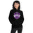 Woman wearing a Morton Ranch High School Mavericks Black Classic Unisex Hoodie 216