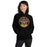 Woman wearing a Klein Oak High School Panthers Black Classic Unisex Hoodie 201