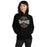 Woman wearing a Klein Oak High School Panthers Black Classic Unisex Hoodie 203