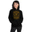 Woman wearing a Klein Oak High School Panthers Black Classic Unisex Hoodie 212