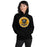 Woman wearing a Klein Oak High School Panthers Black Classic Unisex Hoodie 218