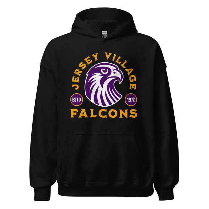 Jersey Village High School Falcons Black Classic Unisex Hoodie 207